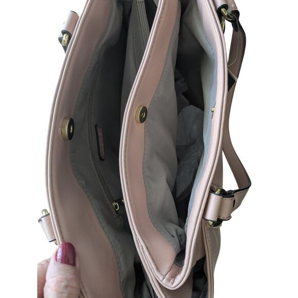 NWT Nicole Miller SOPHIA Large Tote with Zippers and Studs MSRP $85 - Picture 8 of 10